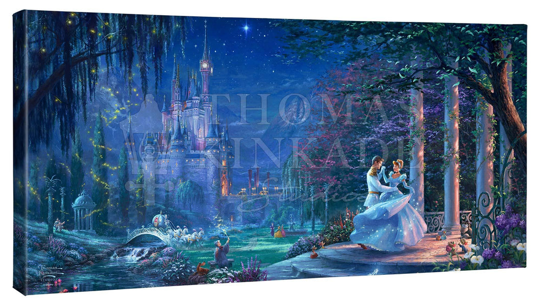 Disney Cinderella Dancing in the Starlight – 16″ x 31″ Gallery Wrapped Canvas - Art Of Entertainment