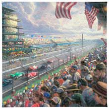 Load image into Gallery viewer, a group of people standing around a train station 
