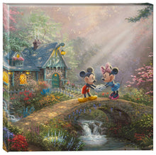 Load image into Gallery viewer, Mickey &amp; Minnie Sweetheart Bridge - Gallery Wrapped Canvas - Art Of Entertainment
