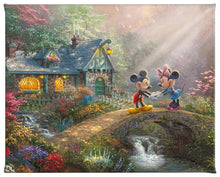 Load image into Gallery viewer, Mickey &amp; Minnie Sweetheart Bridge - Gallery Wrapped Canvas - Art Of Entertainment
