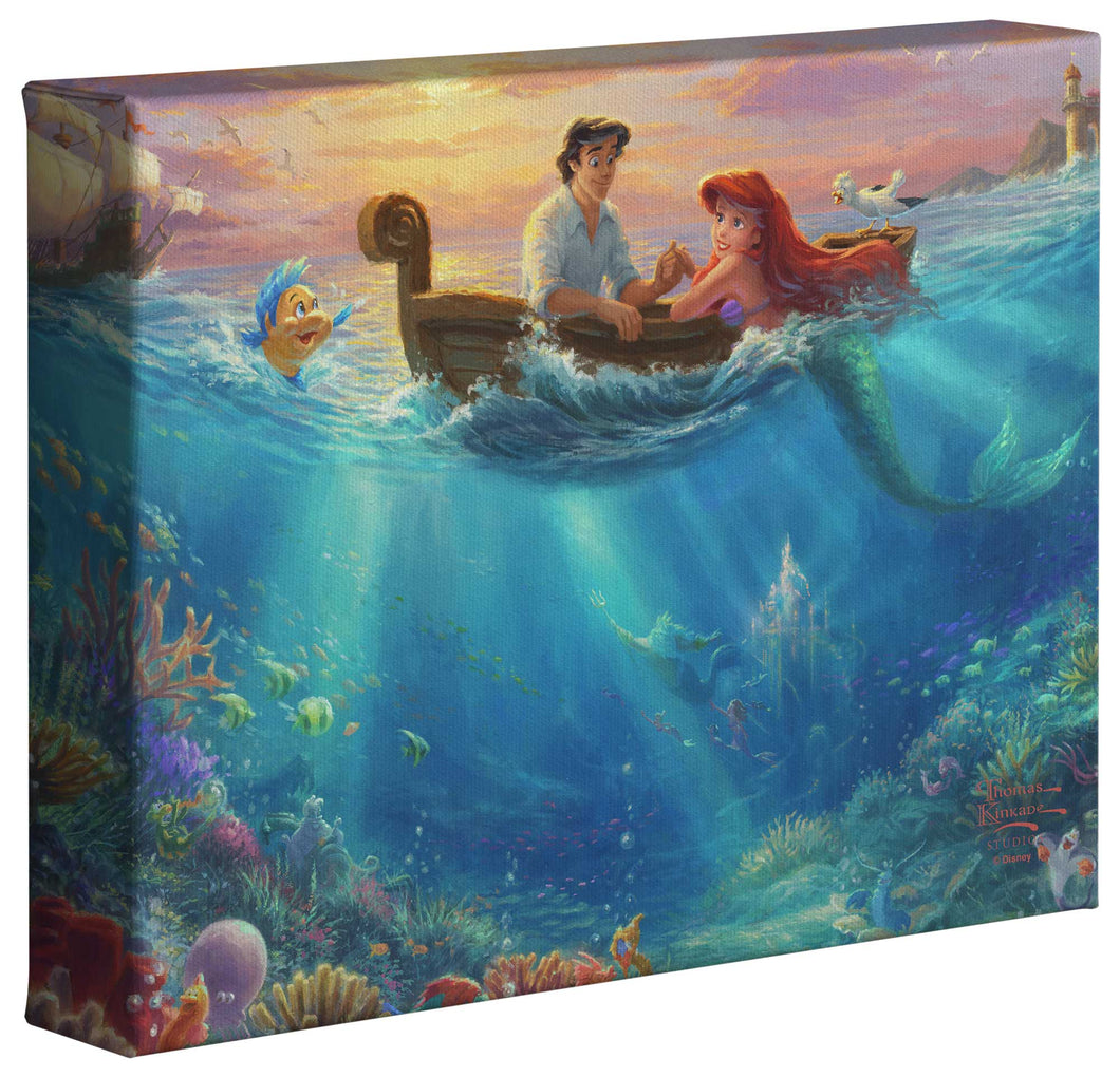 Little Mermaid Falling in Love - Gallery Wrapped Canvas