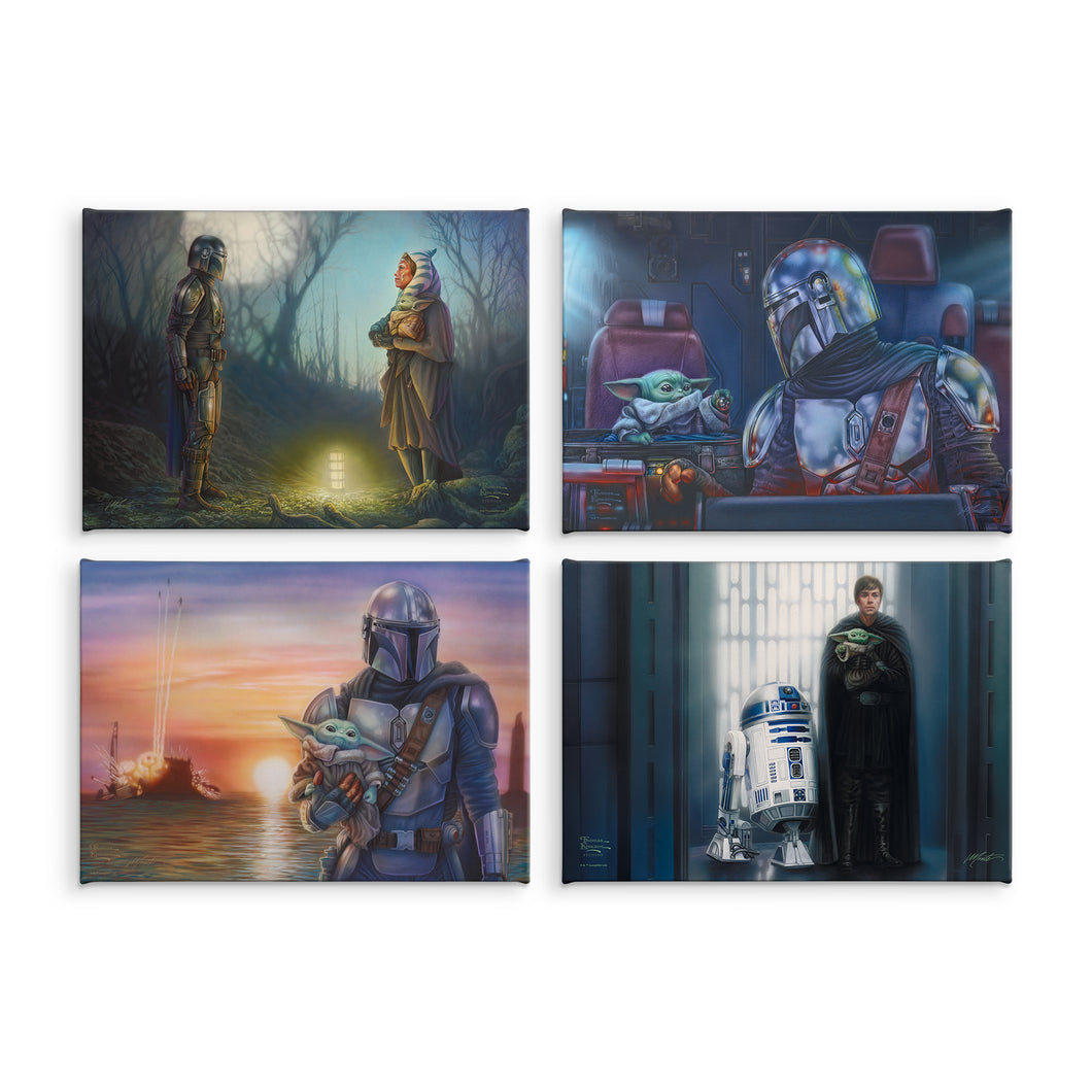 The Mandalorian - Set of Four 10X14 Gallery Wrapped Canvases