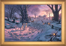 Load image into Gallery viewer, Disney - 101 Dalmatians on the Run - Limited Edition Canvas - SN - (Gallery Gold Petite Frame)
