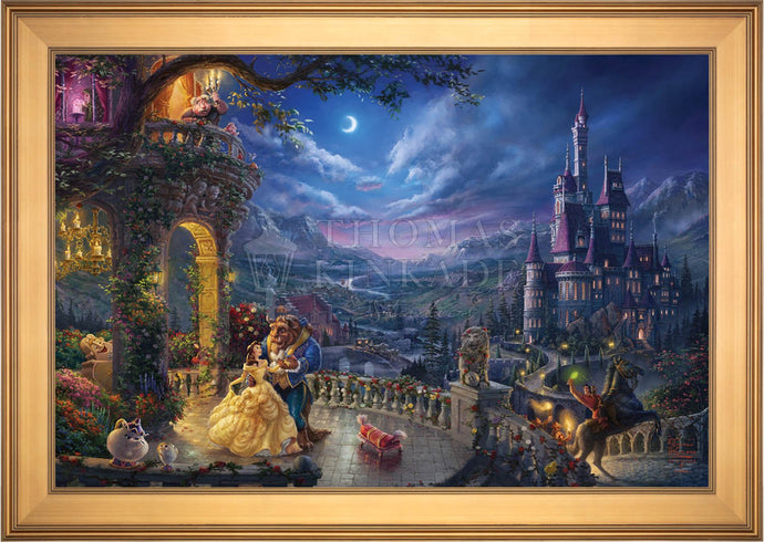 Beauty and the Beast Dancing in the Moonlight - Limited Edition Canvas (SN - Standard Numbered) - ArtOfEntertainment.com