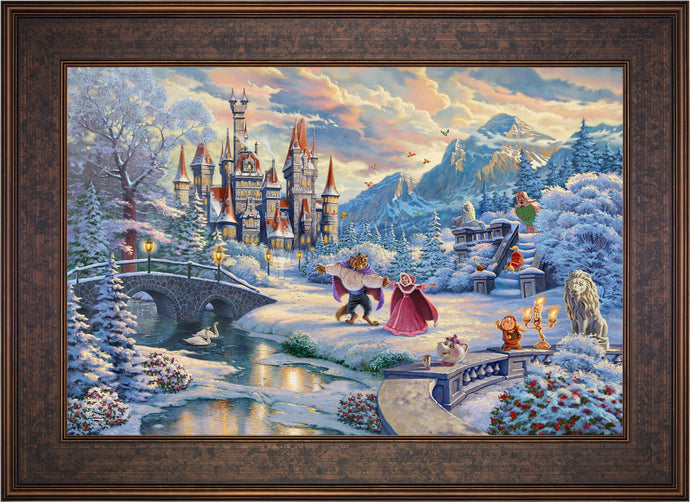 Beauty and the Beast's Winter Enchantment - Limited Edition Canvas (SN - Standard Numbered) - ArtOfEntertainment.com