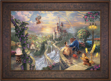 Load image into Gallery viewer, Beauty and the Beast Falling in Love - Limited Edition Canvas (JE - Jewel Edition) - ArtOfEntertainment.com
