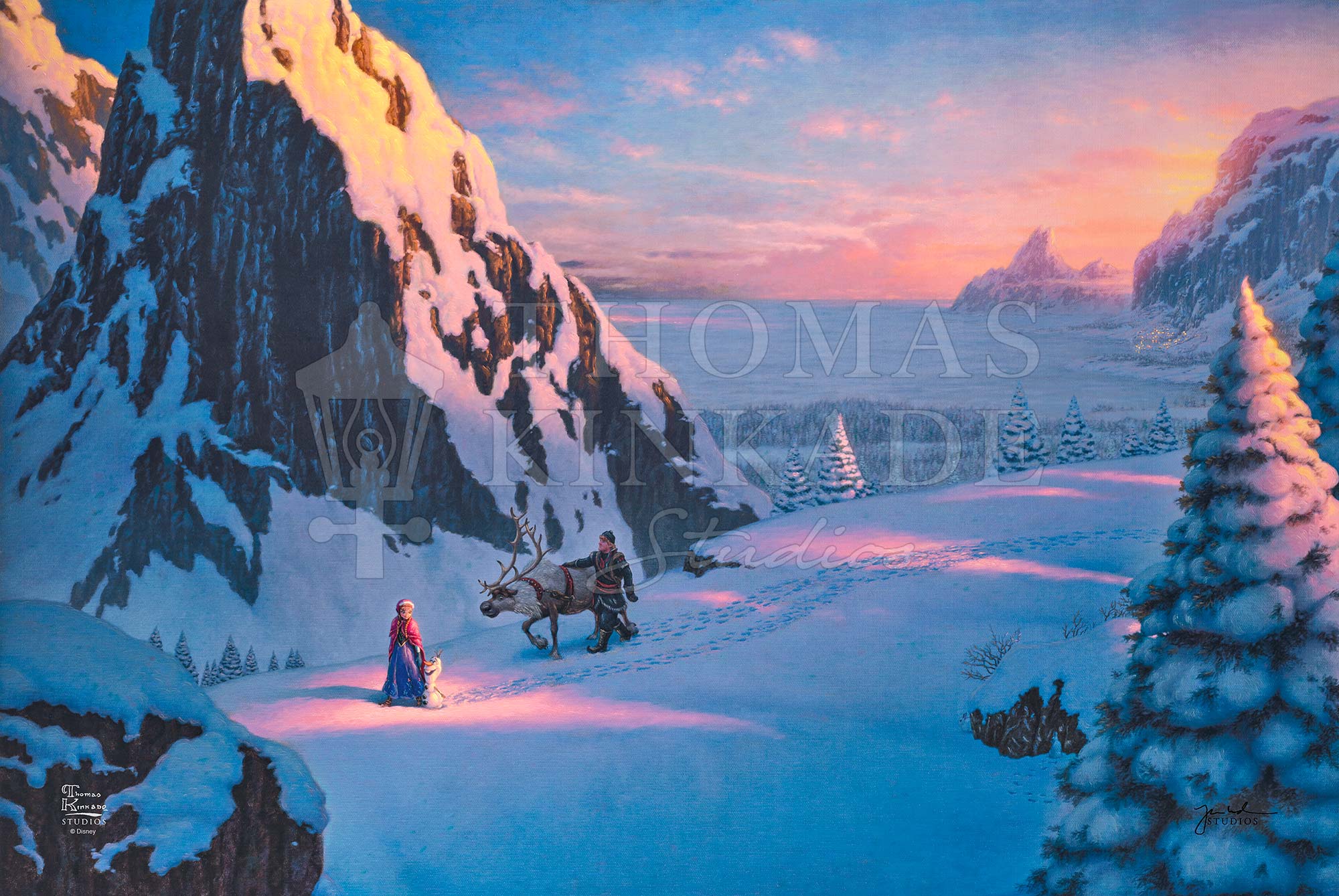 Thomas Kinkade Studios - Disney Lilo & Stitch - Limited Edition Canvas 24 x 36 / SN / Unframed