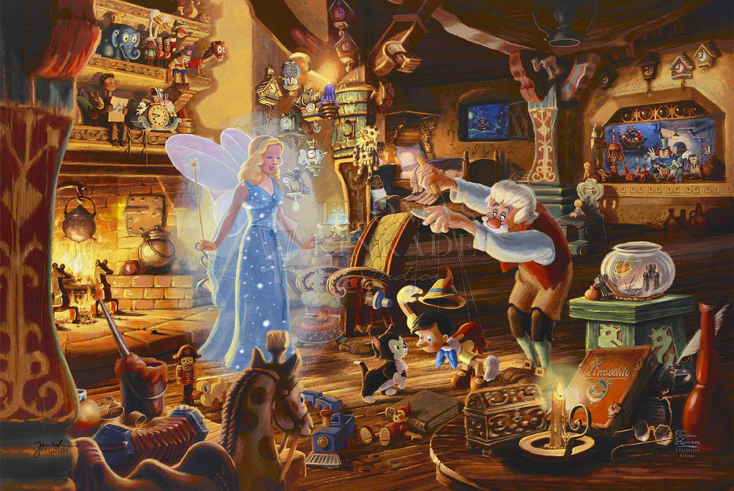 Disney - Geppetto's Pinocchio - Limited Edition Canvas - SN - (Unframed)