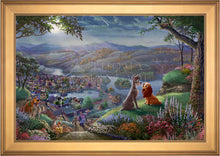 Load image into Gallery viewer, Disney Lady and the Tramp Falling in Love - Limited Edition Canvas (JE - Jewel Edition) - ArtOfEntertainment.com
