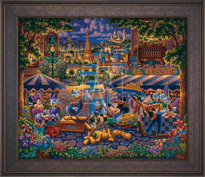 Mickey and Friends in Paris - Limited Edition Canvas (AP - Artist Proof) - ArtOfEntertainment.com