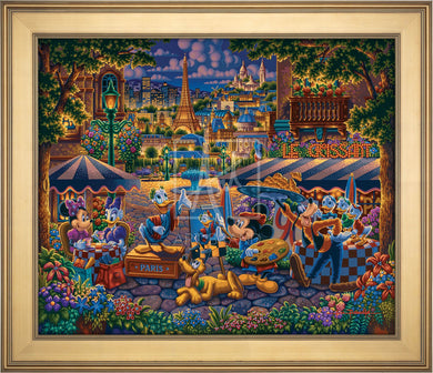 Mickey and Friends in Paris - Limited Edition Canvas (SN - Standard Numbered) - ArtOfEntertainment.com