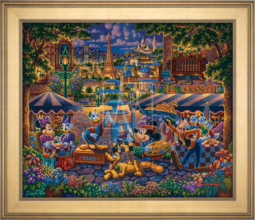 Mickey and Friends in Paris - Limited Edition Canvas (SN - Standard Numbered) - ArtOfEntertainment.com