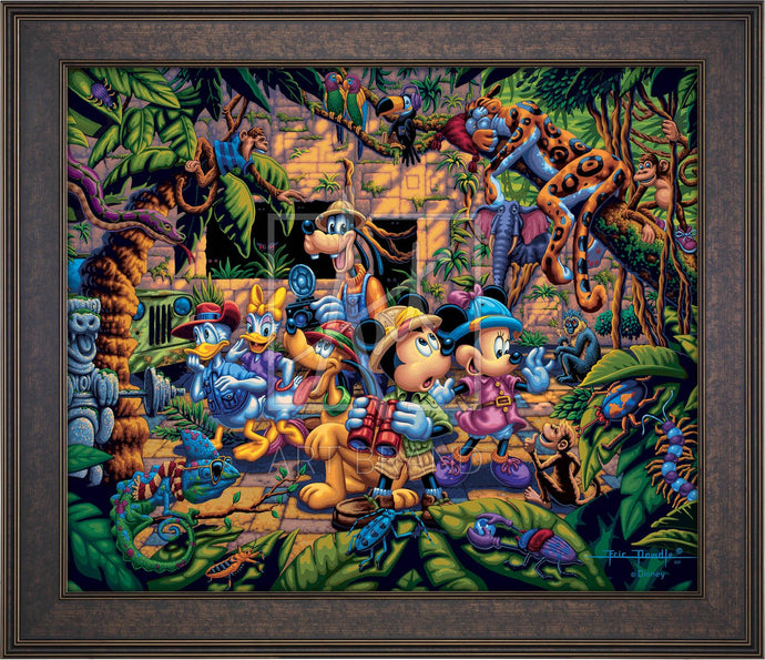 Mickey and Friends Exploring the Jungle - Limited Edition Canvas (AP - Artist Proof) - ArtOfEntertainment.com