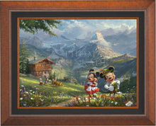 Load image into Gallery viewer, Disney Mickey and Minnie in the Alps - Limited Edition Canvas (JE - Jewel Edition)
