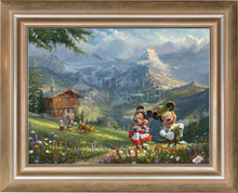 Load image into Gallery viewer, Disney Mickey and Minnie in the Alps - Limited Edition Canvas (JE - Jewel Edition)

