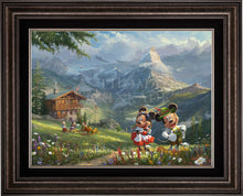 Load image into Gallery viewer, Disney Mickey and Minnie in the Alps - Limited Edition Canvas (JE - Jewel Edition)
