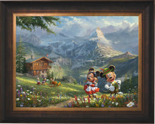 Load image into Gallery viewer, Disney Mickey and Minnie in the Alps - Limited Edition Canvas (JE - Jewel Edition)
