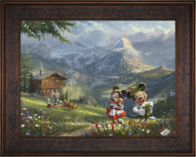 Load image into Gallery viewer, Mickey and Minnie in Alps - Limited Edition Canvas (SN - Standard Numbered) - ArtOfEntertainment.com
