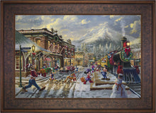 Load image into Gallery viewer, Disney Mickey and Minnie Candy Cane Express - Limited Edition Canvas (SN - Standard Numbered)
