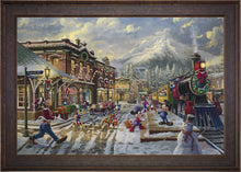 Load image into Gallery viewer, Disney Mickey and Minnie Candy Cane Express - Limited Edition Canvas (SN - Standard Numbered)
