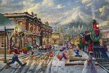 Load image into Gallery viewer, Disney Mickey and Minnie Candy Cane Express - Limited Edition Canvas (SN - Standard Numbered)

