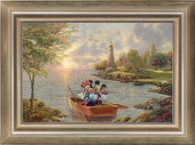 Load image into Gallery viewer, Mickey and Minnie Lighthouse Cove - Limited Edition Canvas (JE - Jewel Edition) - ArtOfEntertainment.com
