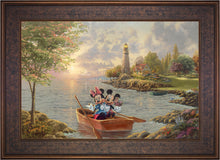 Load image into Gallery viewer, Mickey and Minnie Lighthouse Cove - Limited Edition Canvas (JE - Jewel Edition) - ArtOfEntertainment.com
