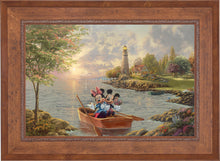 Load image into Gallery viewer, Mickey and Minnie Lighthouse Cove - Limited Edition Canvas (JE - Jewel Edition) - ArtOfEntertainment.com
