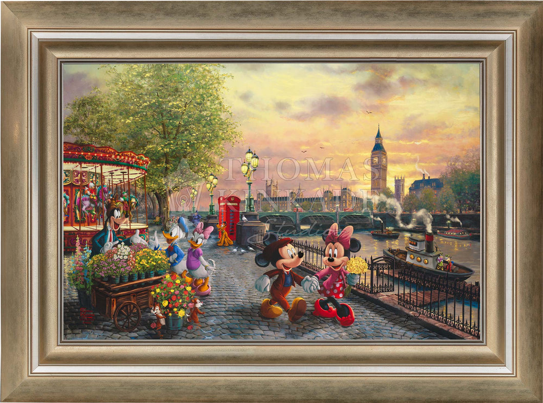 Disney Mickey and Minnie in London - Limited Edition Canvas (JE - Jewel Edition)