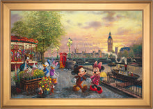 Load image into Gallery viewer, Disney Mickey and Minnie in London - Limited Edition Canvas (JE - Jewel Edition)
