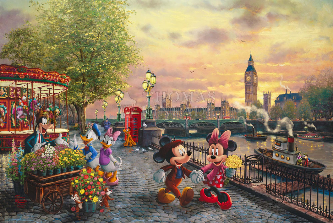 Disney Mickey and Minnie in London - Limited Edition Canvas (SN - Standard Numbered)