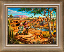 Load image into Gallery viewer, Disney Mickey and Minnie in the Outback - Limited Edition Canvas (JE - Jewel Edition)
