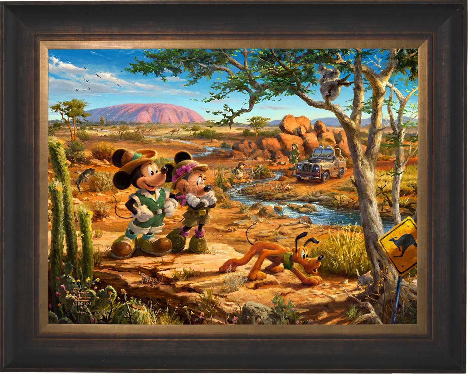 トーマスキンケード　ディズニー　ミッキー&ミニー/イン ザ アウトバック Mickey and Minnie in the Outback, by Thomas Kinkade Studios
