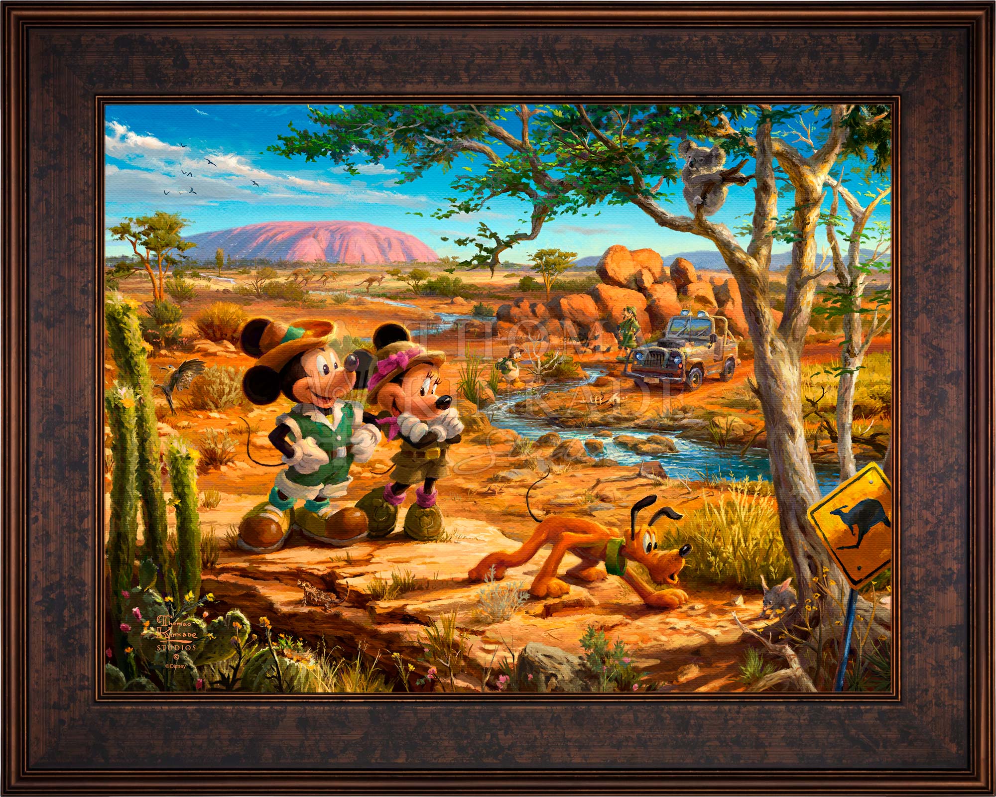 トーマスキンケード　ディズニー　ミッキー&ミニー/イン ザ アウトバック Mickey and Minnie in the Outback by Thomas Kinkade Studios