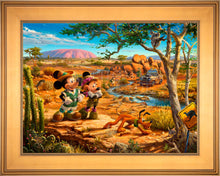 Load image into Gallery viewer, Disney Mickey and Minnie in the Outback - Limited Edition Canvas (JE - Jewel Edition)

