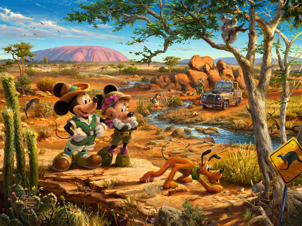 Mickey and Minnie in the Outback - Limited Edition Canvas - SN - (Unframed)