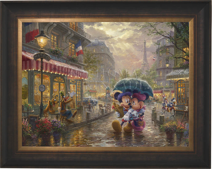 Mickey and Minnie in Paris - Limited Edition Canvas (SN - Standard Numbered) - ArtOfEntertainment.com