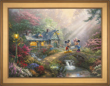 Load image into Gallery viewer, Mickey and Minnie - Sweetheart Bridge - Limited Edition Canvas (JE - Jewel Edition) - ArtOfEntertainment.com
