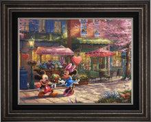 Load image into Gallery viewer, Mickey and Minnie - Sweetheart Caf&eacute; - Limited Edition Canvas (JE - Jewel Edition) - ArtOfEntertainment.com

