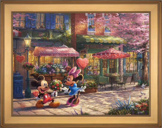 Mickey and Minnie - Sweetheart Café - Limited Edition Canvas (SN - Standard Numbered) - ArtOfEntertainment.com