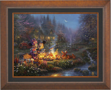 Load image into Gallery viewer, Mickey and Minnie Sweetheart Campfire - Limited Edition Canvas (SN - Standard Numbered) - ArtOfEntertainment.com

