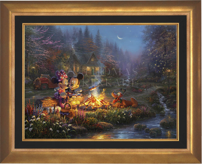 Mickey and Minnie Sweetheart Campfire - Limited Edition Canvas (SN - Standard Numbered) - ArtOfEntertainment.com