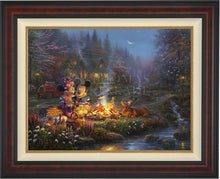 Load image into Gallery viewer, Mickey and Minnie Sweetheart Campfire - Limited Edition Canvas (SN - Standard Numbered) - ArtOfEntertainment.com
