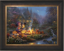 Load image into Gallery viewer, Mickey and Minnie Sweetheart Campfire - Limited Edition Canvas (SN - Standard Numbered) - ArtOfEntertainment.com
