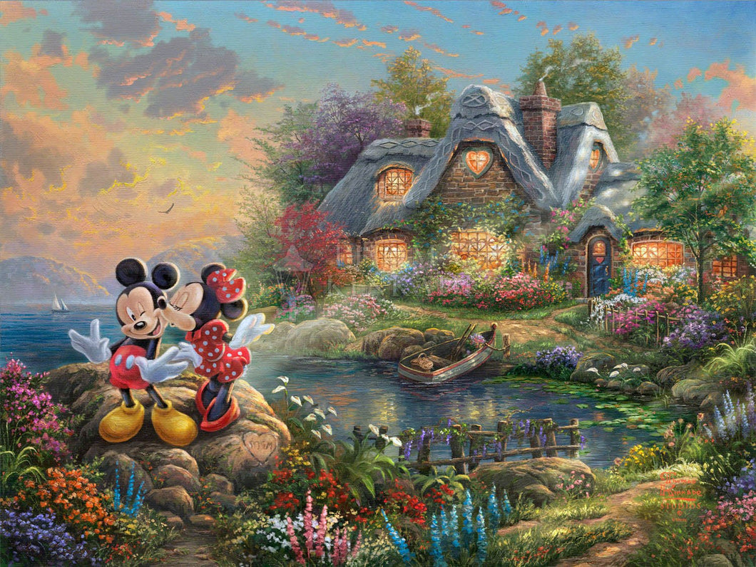Disney Mickey and Minnie - Sweetheart Cove - Limited Edition Canvas - SN - (Unframed)