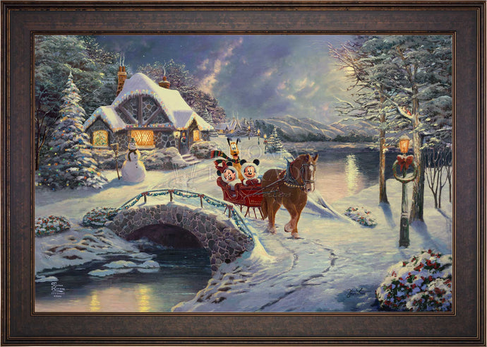 Mickey and Minnie Evening Sleigh Ride - Limited Edition Canvas (SN - Standard Numbered) - ArtOfEntertainment.com