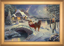 Load image into Gallery viewer, Mickey and Minnie Evening Sleigh Ride - Limited Edition Canvas (SN - Standard Numbered) - ArtOfEntertainment.com
