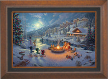 Load image into Gallery viewer, Disney Mickey and Minnie Christmas Lodge - Limited Edition Canvas (JE - Jewel Edition) - Art Of Entertainment
