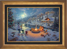 Load image into Gallery viewer, Disney Mickey and Minnie Christmas Lodge - Limited Edition Canvas (JE - Jewel Edition) - Art Of Entertainment
