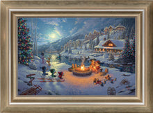Load image into Gallery viewer, Disney Mickey and Minnie Christmas Lodge - Limited Edition Canvas (JE - Jewel Edition) - Art Of Entertainment
